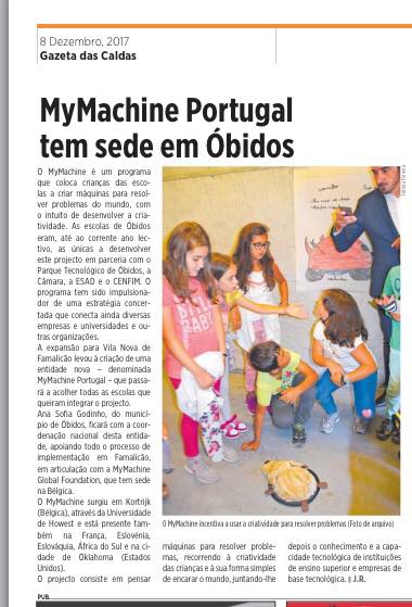 MyMachine Portugal’s story in the newspaper