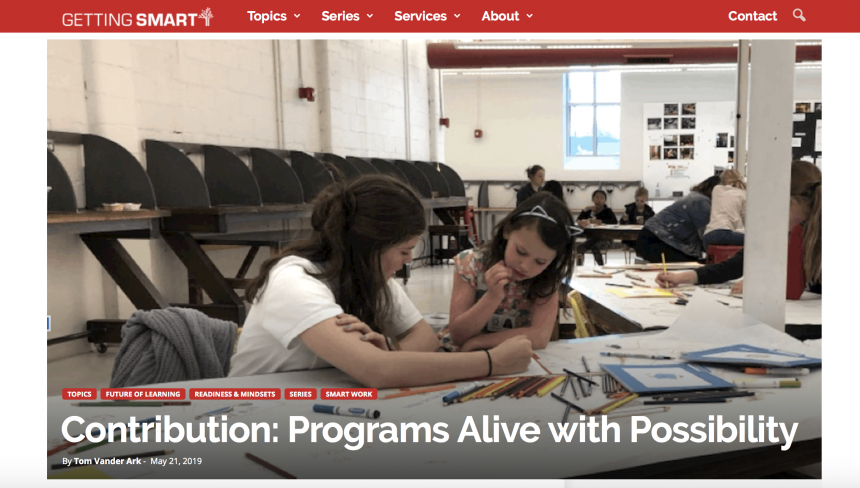 MyMachine on the “Programs Alive With Possibility”-list from Getting Smart!