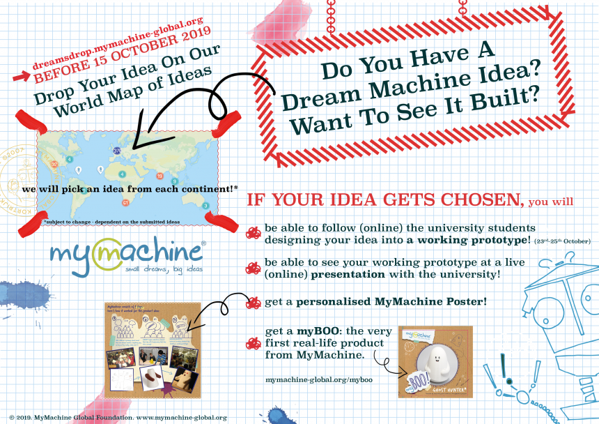 Drop Your Dream Machine Idea on our World Map of Ideas and maybe your idea will be designed into a working prototype